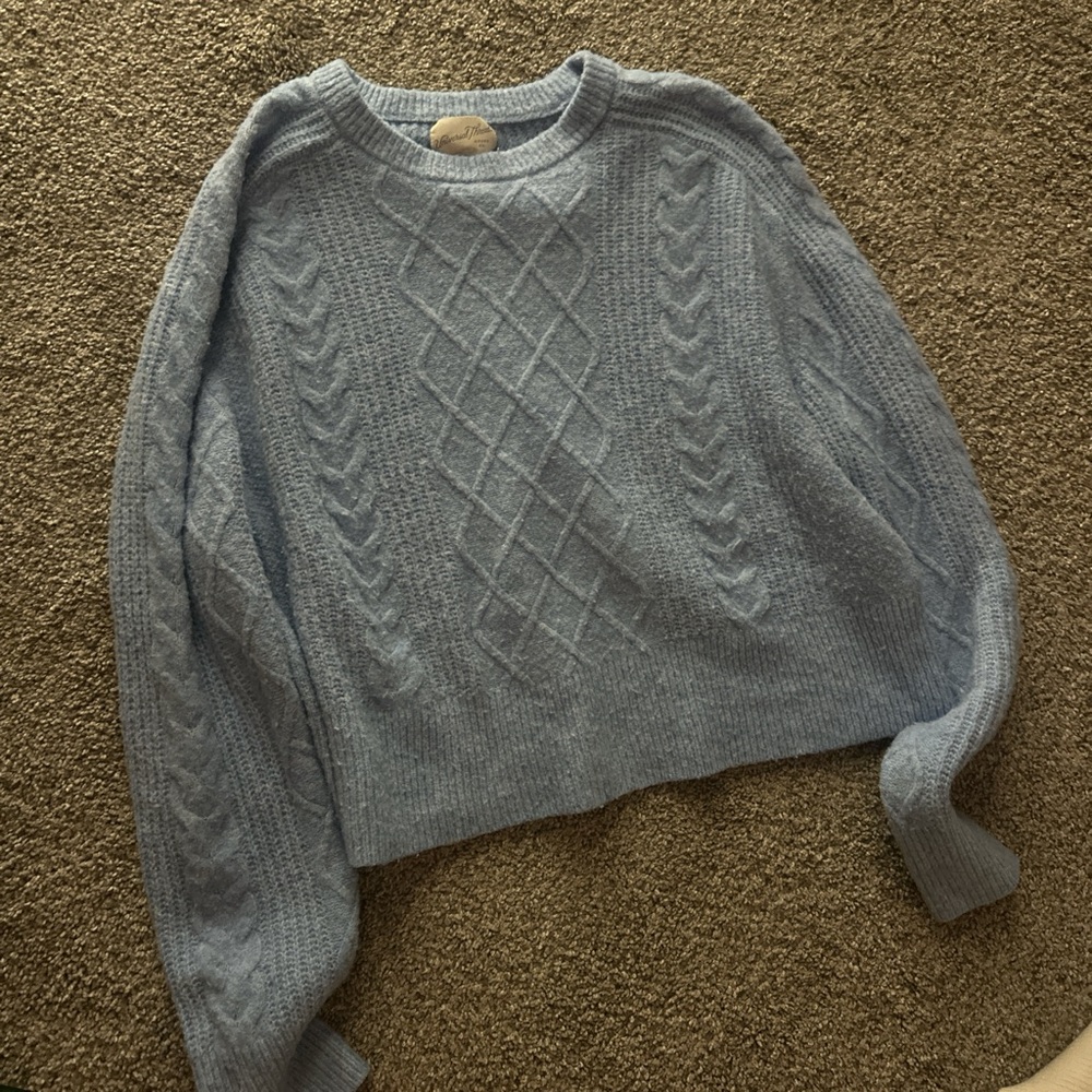 Universal Thread Light Blue Cable Knit Sweater